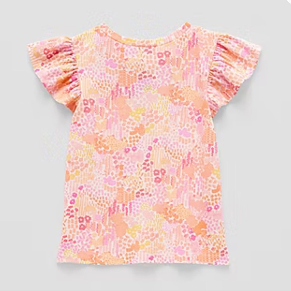 Okie Dokie Pink and Orange Short Sleeve Tee - Picture 2 of 3